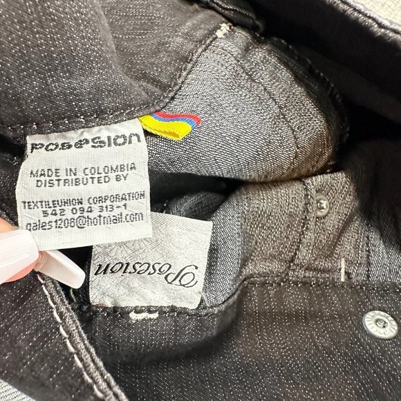 Posesion Butt Lifting Capri Jeans Colombian USA Size 1 Black MSRP $55 - Picture 9 of 16